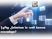 Software Testing: Why Selenium is well known nowadays?