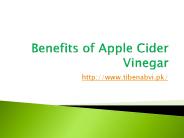 Benefits of Apple Cider Vinegar | TibeNabvi