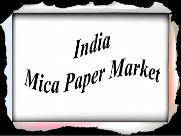 India Mica Paper Market