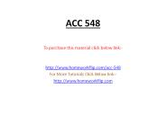 ACC 548 Complete Class