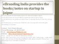 eBranding India provides the books/notes on startup in Jaipur PowerPoint PPT Presentation