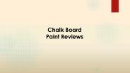 Chalk Board Paint Reviews
