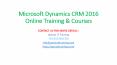 MS Dynamics CRM 2016 |Online Training -Certification Courses PowerPoint PPT Presentation