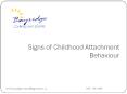 Signs of Childhood Attachment Behaviour.pptx PowerPoint PPT Presentation