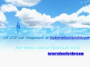 CIS 273 Lab Assignment 6/tutorialoutletdotcom