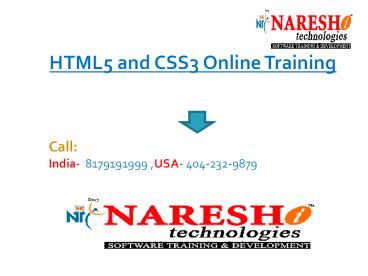 PPT – HTML5 and CSS3 Online Training in Hyderabad By Experts NareshIT ...