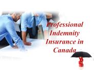 Professional Indemnity Insurance in Canada