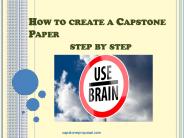 How to Create a Capstone Paper Step by Step