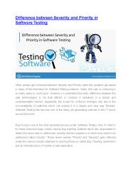 Difference between Severity and Priority in Software Testing