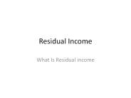Residual Income