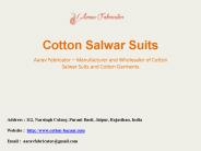 Cotton Salwar Suits