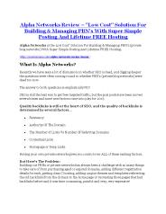 Alpha Networks review-- Alpha Networks (SECRET) bonuses