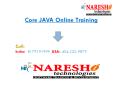 Core Java Online Trainig in India - Java Online Training NareshIT PowerPoint PPT Presentation