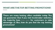 What Are The Top Betting Promotions?