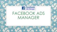 Facebook ads Manager