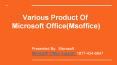 Various Product Of Microsoft Office(Msoffice) (1) PowerPoint PPT Presentation