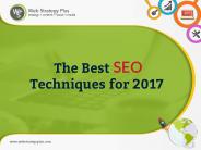 The Best SEO Techniques for 2017