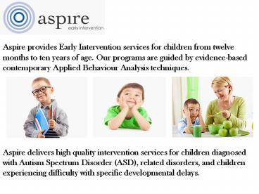 Early Intervention Service Provider at Sydney