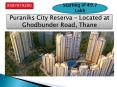 Puraniks City Reserva resale PowerPoint PPT Presentation