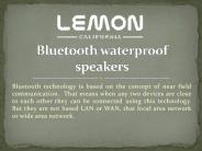 Bluetooth waterproof speakers