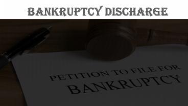 Bankruptcy Discharge