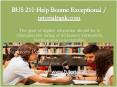 BUS 210 Help Bcome Exceptional / tutorialrank.com PowerPoint PPT Presentation