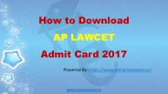 AP LAWCET 2017 Hall Ticket
