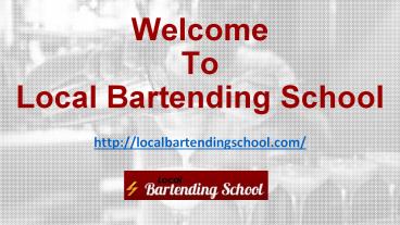 In Home Bartending Course | Bartending School