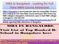 MBA in Bangalore - Looking for Full Time MBA Course Admission PowerPoint PPT Presentation