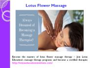 Certificate in Massage Therapy