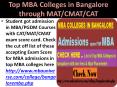 Top MBA Colleges in Bangalore through MAT/CMAT/CAT PowerPoint PPT Presentation