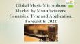 Global Music Microphone Market by Manufacturers, Countries, Countries, Type and Application, Forecast to 2022 PowerPoint PPT Presentation