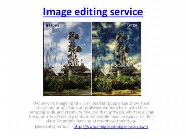 Image editing service