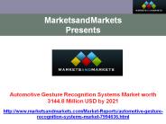 Automotive Gesture Recognition Systems Market worth 3144.8 Million USD by 2021