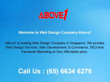 Affordable Web Design Company in Singapore- Above1