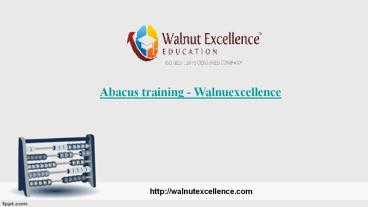 Abacus maths training by Walnutexcellence