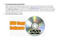 The top five dvd copy software 2017