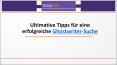 Ultimative Tipps für eine erfolgreiche Ghostwriter Suche PowerPoint PPT Presentation