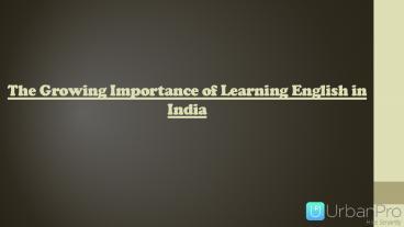 Why English Is Important For Indians