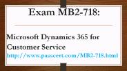 Microsoft Dynamics 365 MB2-718 dumps