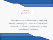 Control Transformer Manufacturers (6)