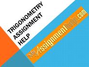 Online Trigonometry Assignment Help