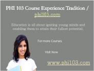 PHI 103 Course Experience Tradition / phi103.com