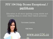 PSY 104 Help Bcome Exceptional / psy104.com