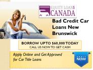 Bad Credit Car Loans New Brunswick