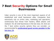 7 Best Security Options for Small Businesses