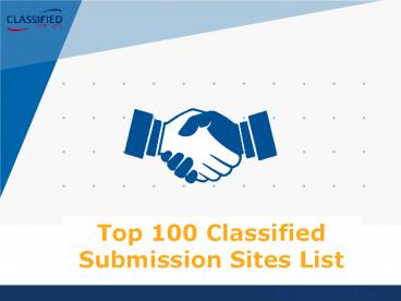 Top 100 Classified Submission Sites List 2017