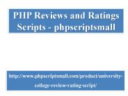 PHP Reviews and Ratings Scripts - phpscriptsmall