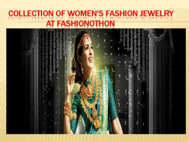 Collection of women's fashion jewelry at fashionothon