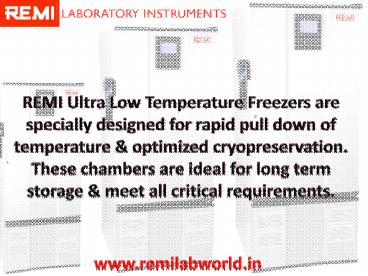 Ultra Low Temperature Freezer